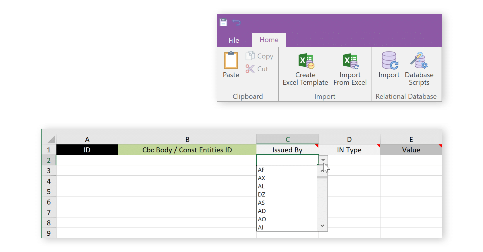 Integrate to Data in Excel or Relational Database