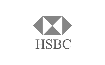 HSBC Financial Bank logo greyscale